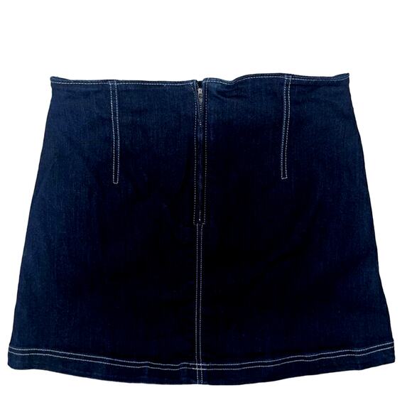 Express denim slim a-line mini skirt 8 - Picture 2 of 5